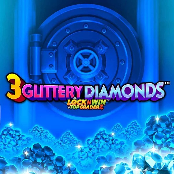 3 Glittery Diamonds by PearFiction Studios, showcased at gigaspinzcasino.org – game logo