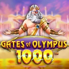 Gates of Olympus 1000 online game logo by Pragmatic Play on gigaspinzcasino.org