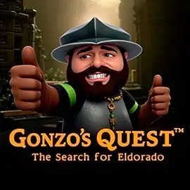 Slots logo of Gonzo's Quest from NetEnt at Gigaspinz Casino