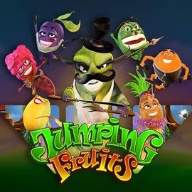 Jumping Fruits logo by Wazdan at Gigaspinz Casino